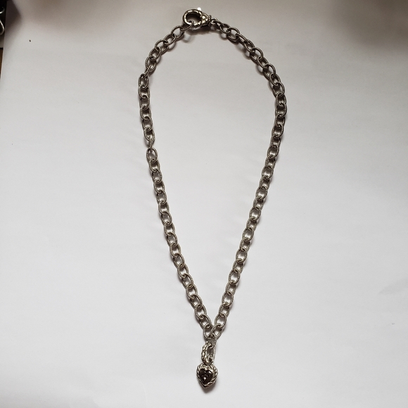 Judith ripka 925 necklace and cz heart pendant - Picture 2 of 9